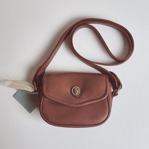 NWT VINTAGE DKNY Brown Leather Mini Crossbody